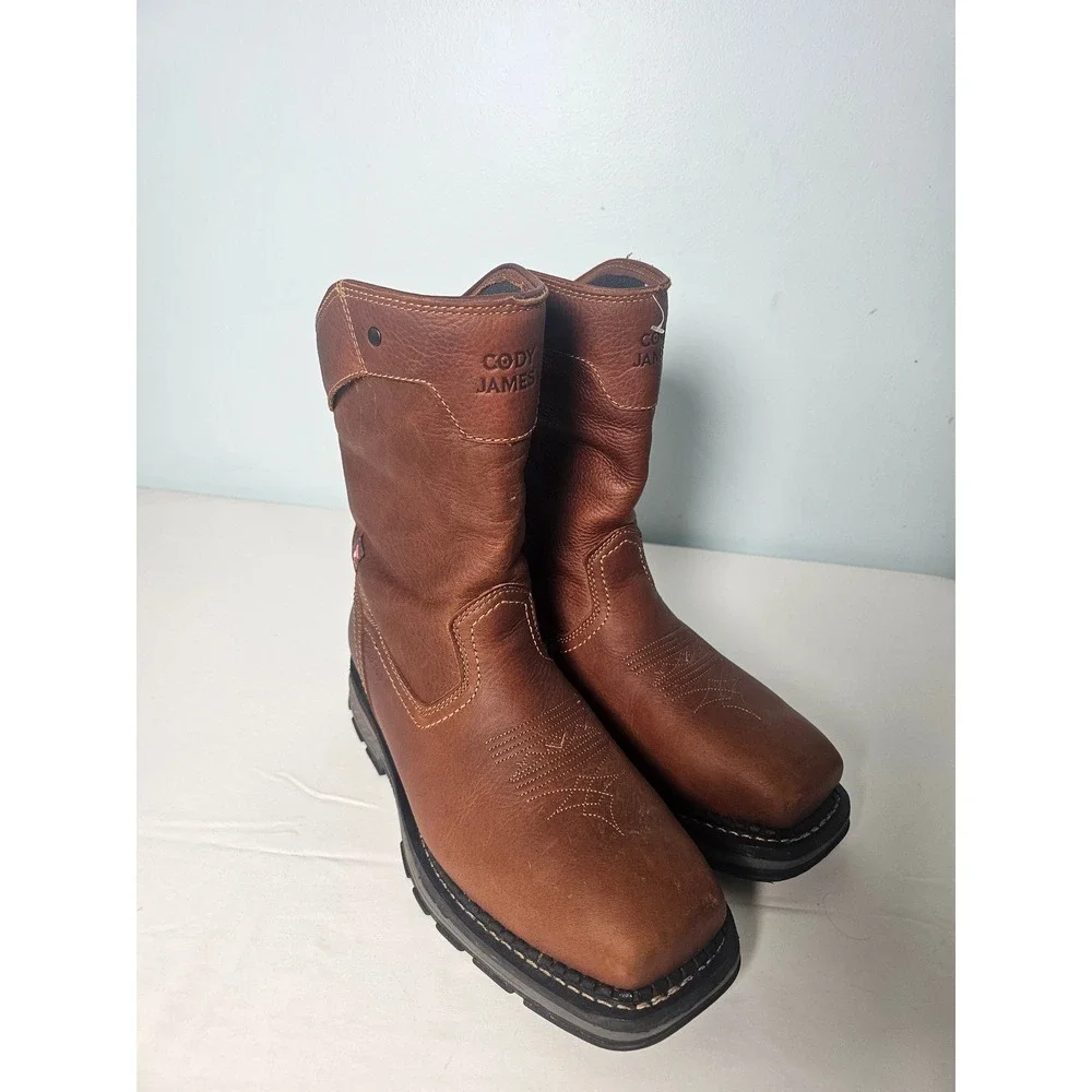 Cody James Composite Toe Work Boots Mens 10.5 EE Brown Primaloft Waterproof